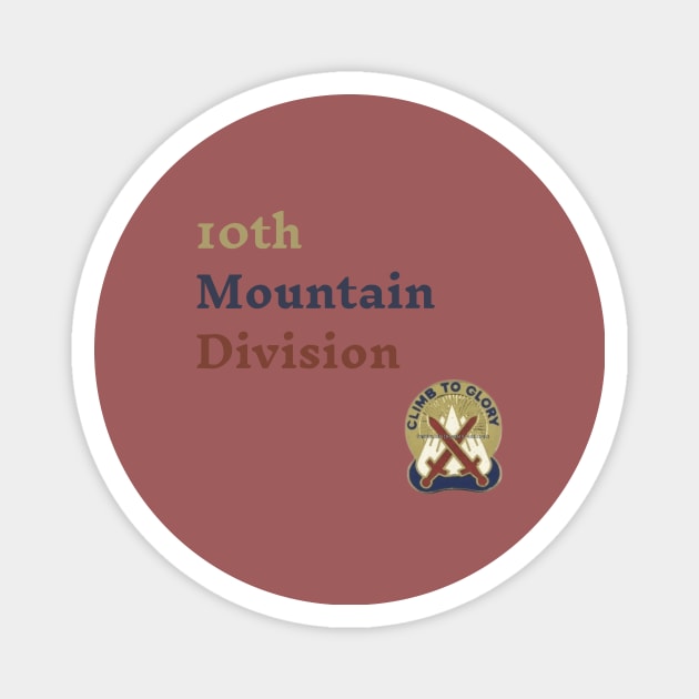 10th Mountain Division design Magnet by Army Stuff